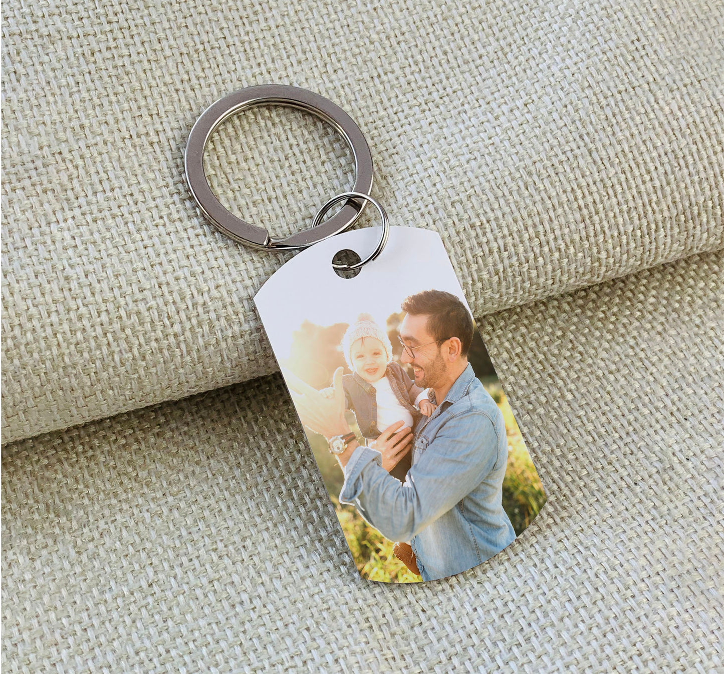 Dad I'll always be your little girl, Father Daughter Keychain, Fathers Day Gift, Dad Birthday Gift, Keychain With Photo, Photo keychain